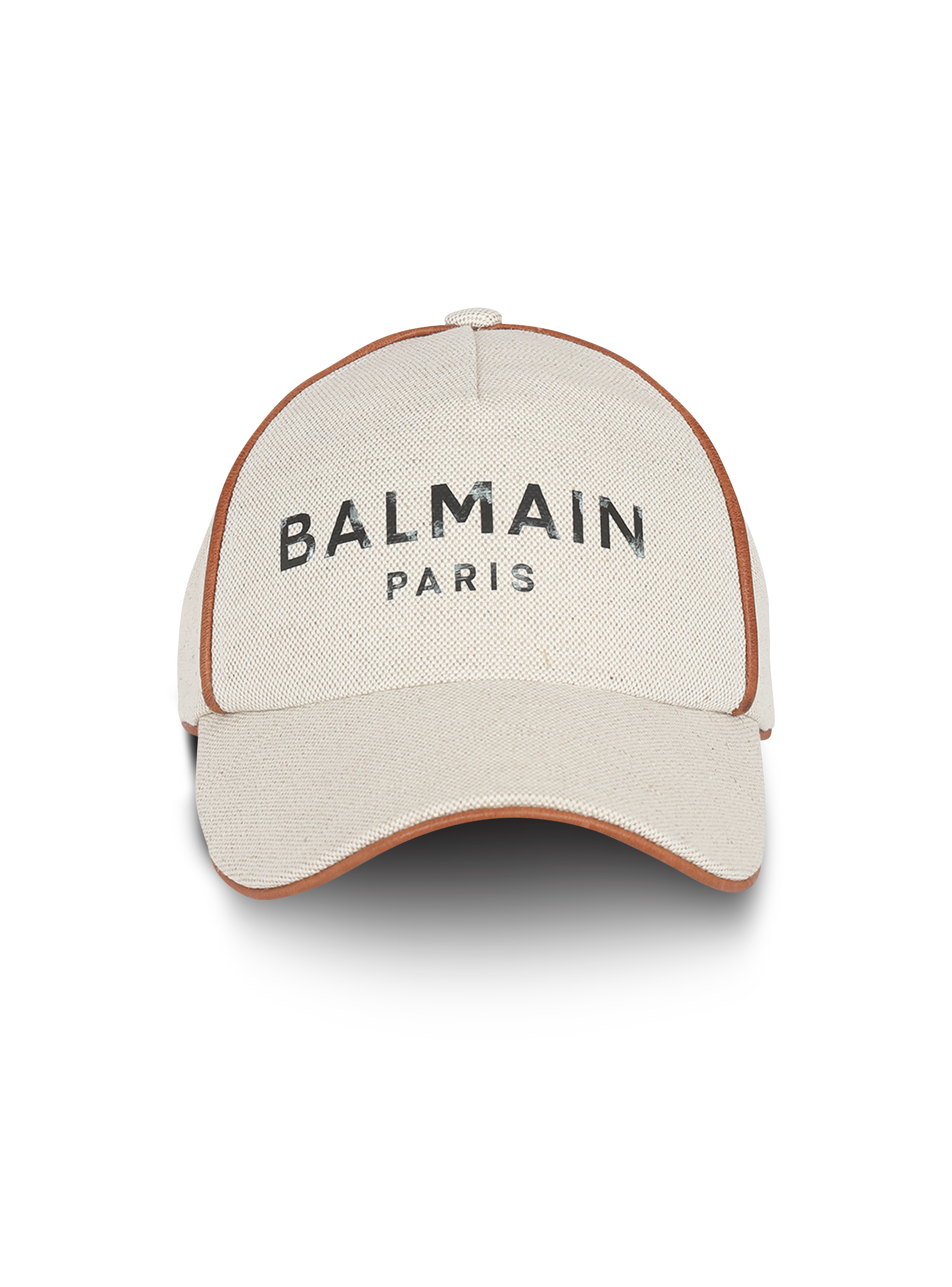 Cotton B-Army cap with Balmain logo, white